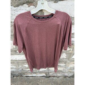 Peloton Mens Red Short Sleeve Crew Neck Exercise Pullover T-Shirt Size L